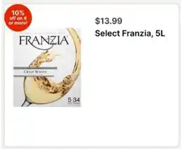 Walgreens Select Franzia, 5L offer