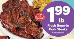 Save a Lot Fresh Bone-In Pork Steaks offer