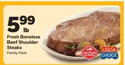 Save a Lot Fresh Boneless Beef Shoulder Steaks offer