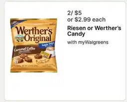Walgreens Riesen or Werther’s Candy offer
