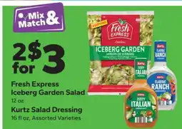 Save a Lot Fresh Express Iceberg Garden Salad offer