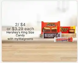 Walgreens Hershey's King Size Candy offer