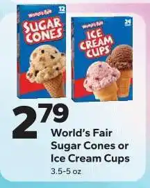 Save a Lot World's Fair Sugar Cones or Ice Cream Cups offer