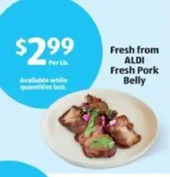 Fresh from ALDI Fresh Pork Belly