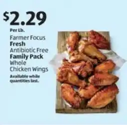 Aldi Farmer Focus Fresh Antibiotic Free Family Pack Whole Chicken Wings offer