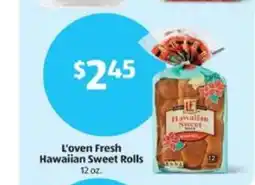 Aldi L'oven Fresh Hawaiian Sweet Rolls offer