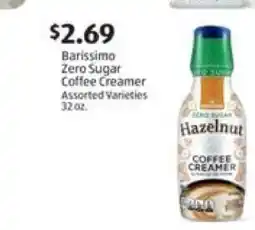 Aldi Barissimo Zero Sugar Coffee Creamer offer
