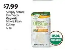 Aldi Simply Nature Fair Trade Organic Whole Bean Coffee offer