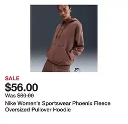 Dick's Sporting Goods Nike Women's Sportswear Phoenix Fleece Oversized Pullover Hoodie offer