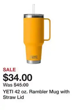 Dick's Sporting Goods YETI 42 oz. Rambler Mug with Straw Lid offer