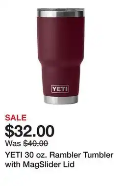 Dick's Sporting Goods YETI 30 oz. Rambler Tumbler with MagSlider Lid offer