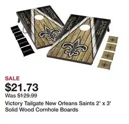 Dick's Sporting Goods Victory Tailgate New Orleans Saints 2' x 3' Solid Wood Cornhole Boards offer
