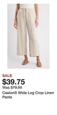 Nordstrom Caslon Wide Leg Crop Linen Pants offer
