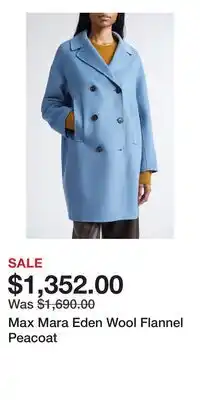 Nordstrom Max Mara Eden Wool Flannel Peacoat offer