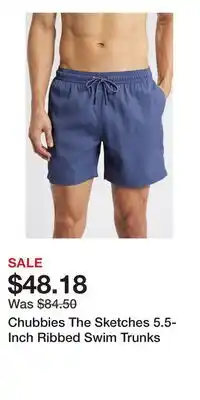 Nordstrom Chubbies The Sketches 5.5-Inch Ribbed Swim Trunks offer