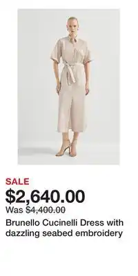 Nordstrom Brunello Cucinelli Dress with dazzling seabed embroidery offer