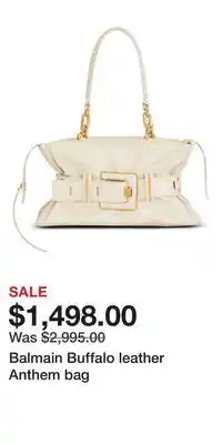 Nordstrom Balmain Buffalo leather Anthem bag offer