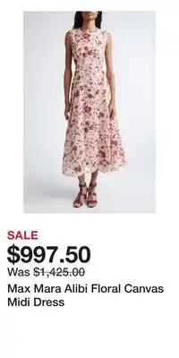 Nordstrom Max Mara Alibi Floral Canvas Midi Dress offer