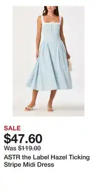 Nordstrom ASTR the Label Hazel Ticking Stripe Midi Dress offer
