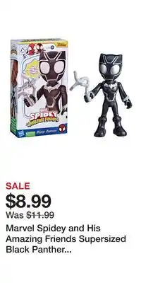Kohl's Marvel Spidey and His Amazing Friends Supersized Black Panther Action Figure by Hasbro offer