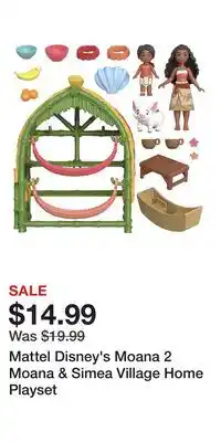 Kohl's Mattel Disney's Moana 2 Moana & Simea Village Home Playset offer