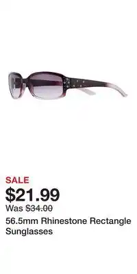 Kohl's 56.5mm Rhinestone Rectangle Sunglasses offer