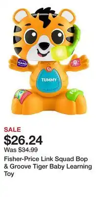 Kohl's Fisher-Price Link Squad Bop & Groove Tiger Baby Learning Toy offer