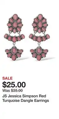 Kohl's JS Jessica Simpson Red Turquoise Dangle Earrings offer