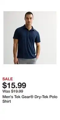 Kohl's Men's Tek Gear Dry-Tek Polo Shirt offer