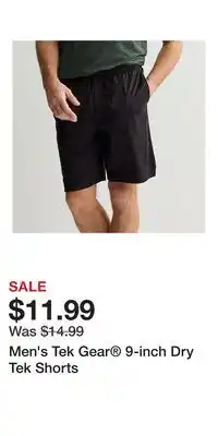 Kohl's Men's Tek Gear 9-inch Dry Tek Shorts offer