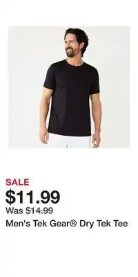 Kohl's Men's Tek Gear Dry Tek Tee offer