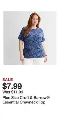 Kohl's Plus Size Croft & Barrow Essential Crewneck Top offer