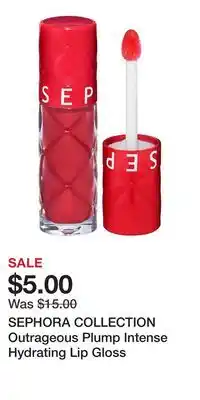 Kohl's SEPHORA COLLECTION Outrageous Plump Intense Hydrating Lip Gloss offer