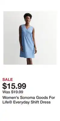 Kohl's Women's Sonoma Goods For Life Everyday Shift Dress offer
