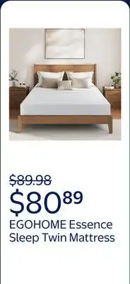 Walmart EGOHOME Essence Sleep Twin Mattress, 6 Memory Foam Mattress in a Box, Medium offer