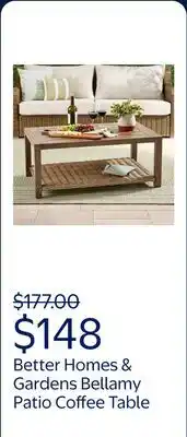 Walmart Better Homes & Gardens Bellamy Outdoor 1pc Patio Coffee Table offer