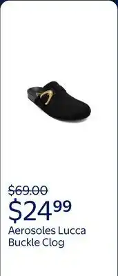 Walmart Aerosoles Women's Lucca Footbed Buckle Clog offer
