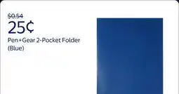 Walmart Pen+Gear Blue Letter Size 2-Pocket Paper Folder offer