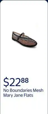 Walmart No Boundaries Women's Mesh Mary Jane Flats offer