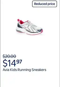 Walmart Avia Kids Running Sneakers with Bungee Laces offer