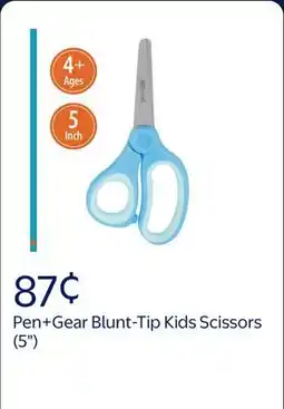 Walmart Pen+Gear 5-inch Blunt-Tip Kids Scissors, Age 4-7, School Supplies, Multi-Purpose, Blue offer