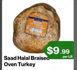 Market Place on Oakton Saad Halal Braised Oven Turkey offer