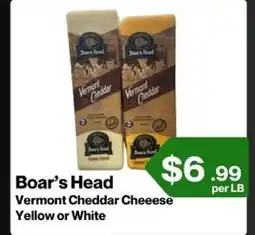 Market Place on Oakton Boar's Head Vermont Cheddar Cheese Yellow or White offer