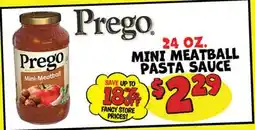 Ollie's PREGO 24 OZ. MINI MEATBALL PASTA SAUCE offer