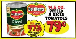 Ollie's DEL MONTE 14.5 OZ. PEELED & Diced TOMATOES offer