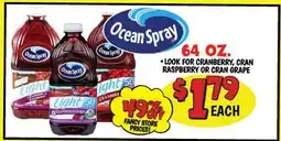 Ollie's OCEAN SPRAY 64 OZ offer