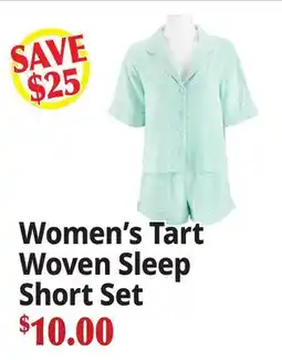 Ocean State Job Lot Women's Tart Woven Sleep Short Set offer
