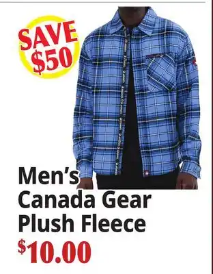 Ocean State Job Lot Men's Canada Gear Plush Fleece offer