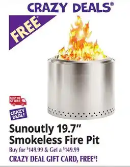 Ocean State Job Lot Sunoutly 19.7 Smokeless Fire Pit offer