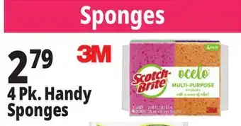 Ocean State Job Lot Scotch-Brite Ocelo Multi-Purpose 3M Sponges 4 Count offer